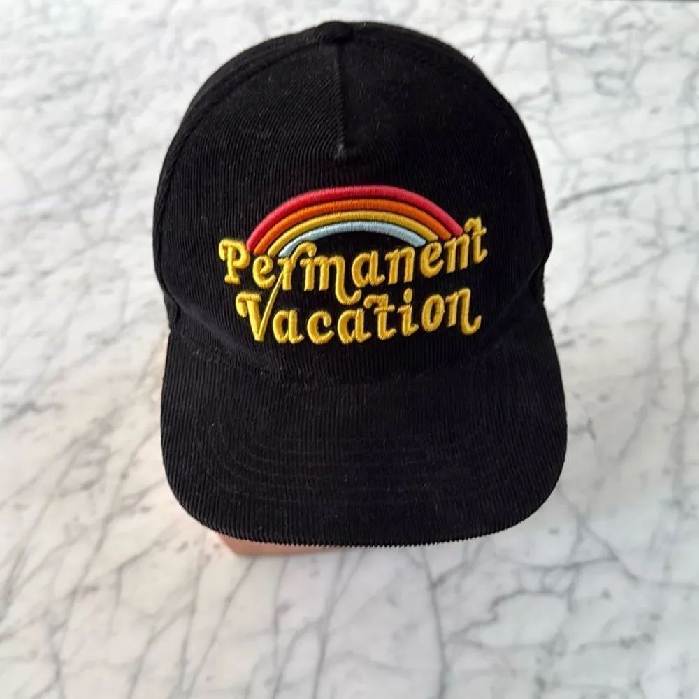 Tiny Whales Corduroy SnapBack Permanent Vacation Rainbow Trucker Hat Sz 6-12Y